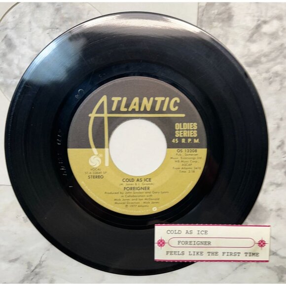 Foreigner Feels Like the First Time / Cold As Ice 45 Vinyl 70s Classic Rock Atla - Picture 4 of 6